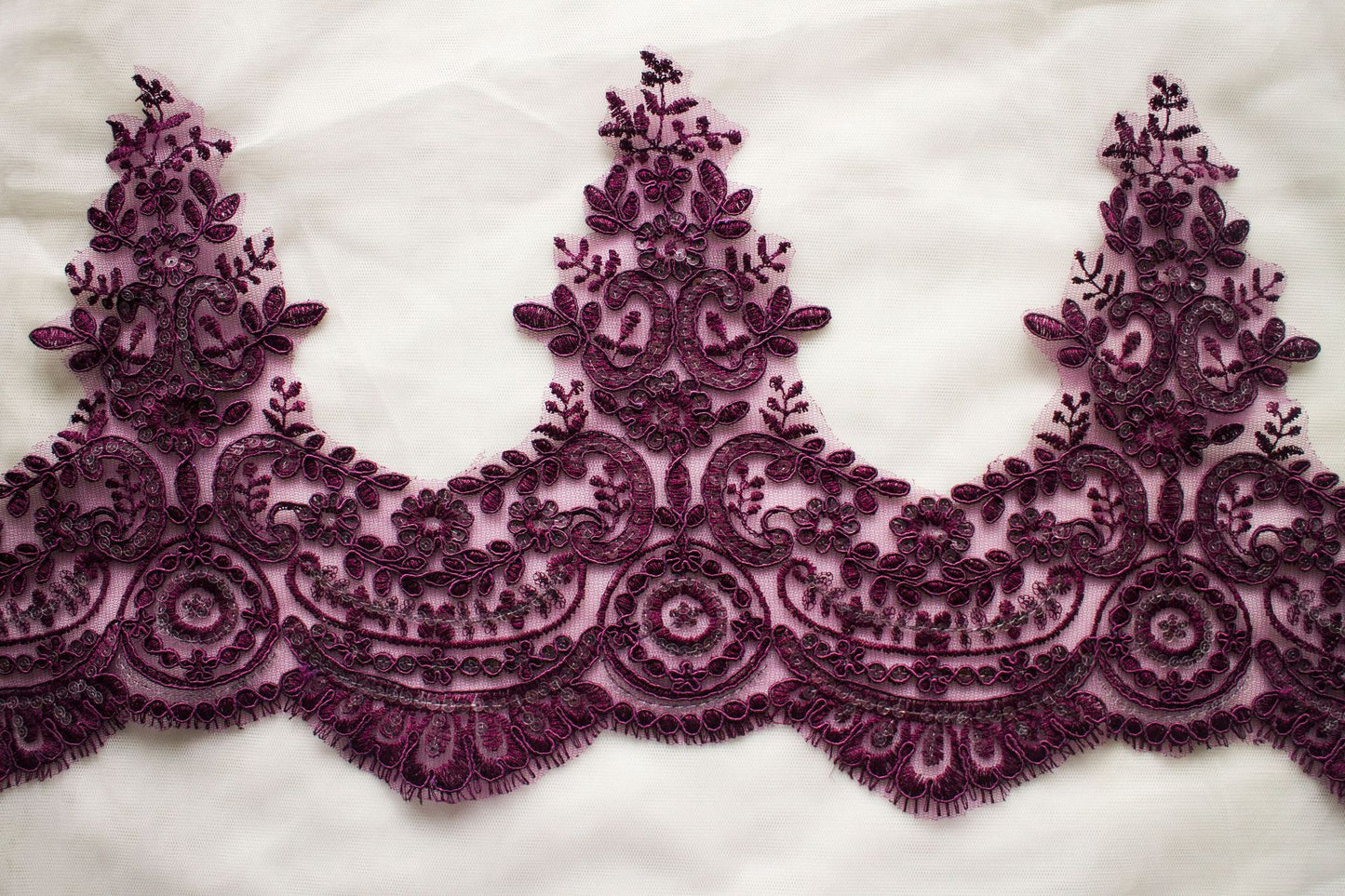 Wedding Lace Embroidery Sequin Fabric Accessories for DIY Crafts