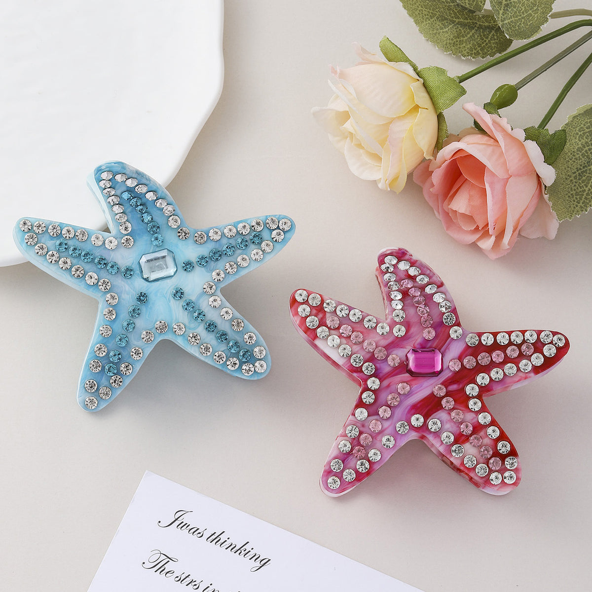 Starfish Diamond Hairpin