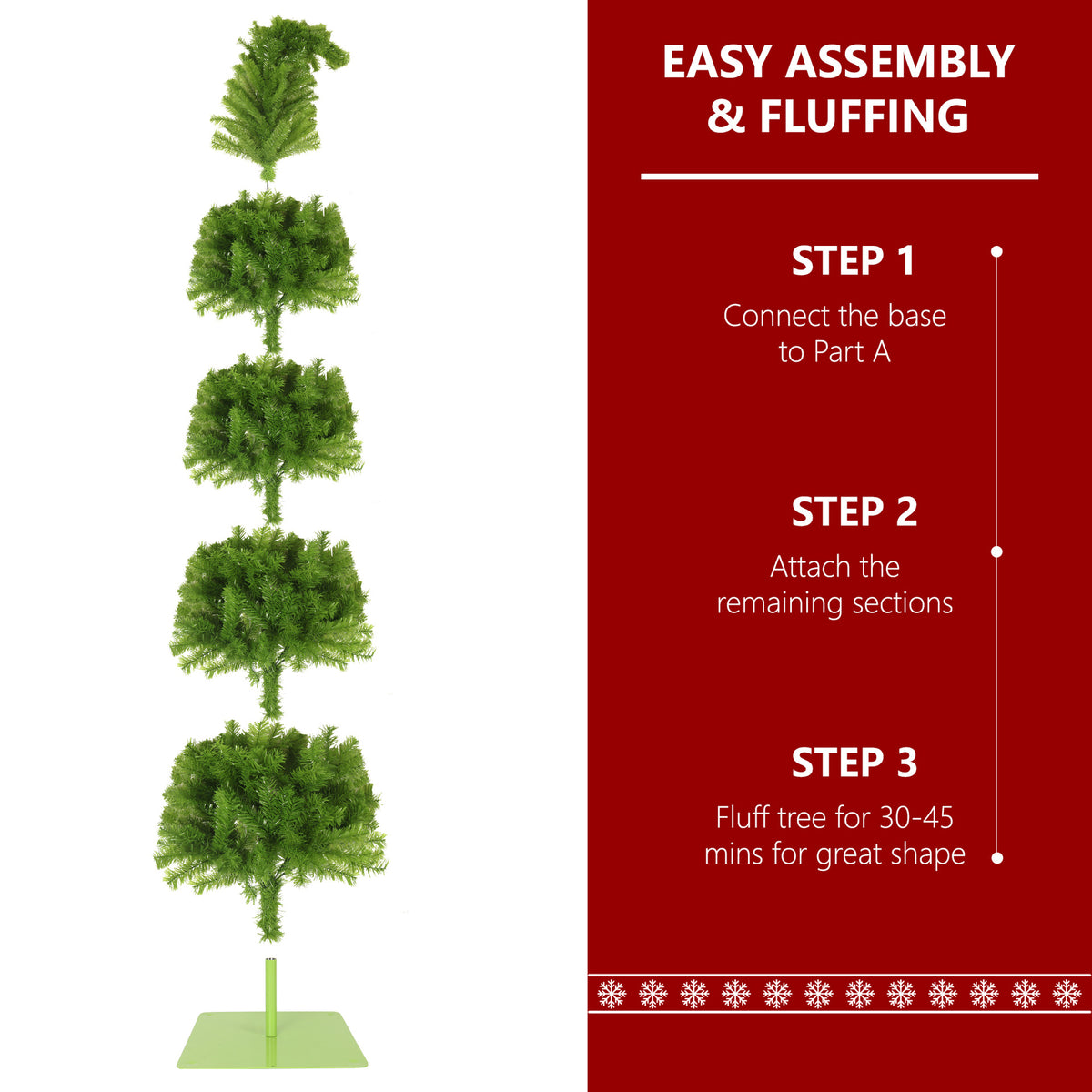 Crooked Head Christmas Tree Lamp - LED Festival Party Decor 1.5m-1.8m