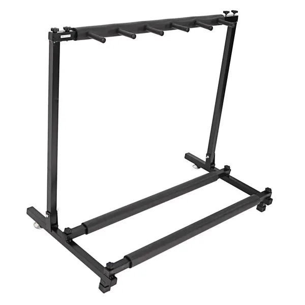 Triple Folding Guitar Holder Rack Stand for 5 Guitars - Black