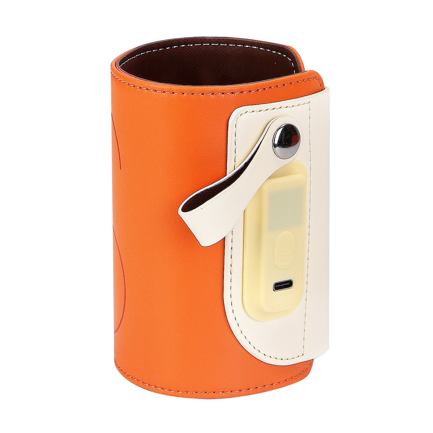 Portable Baby Milk Warmer with 5 Temperature Settings - Orange