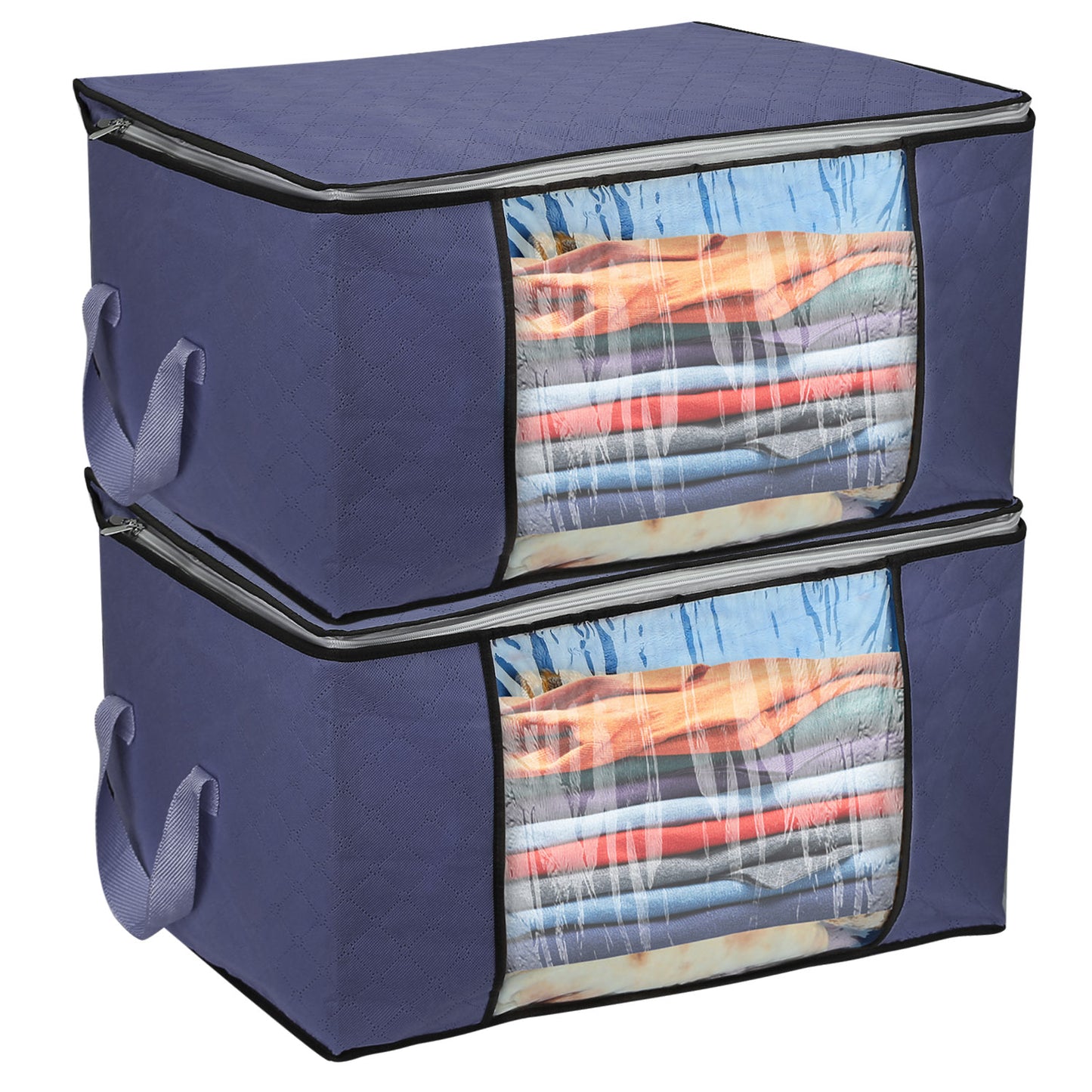 2Pcs Clothes Storage Bag For Moving Season 90L Per With Thick Fabric