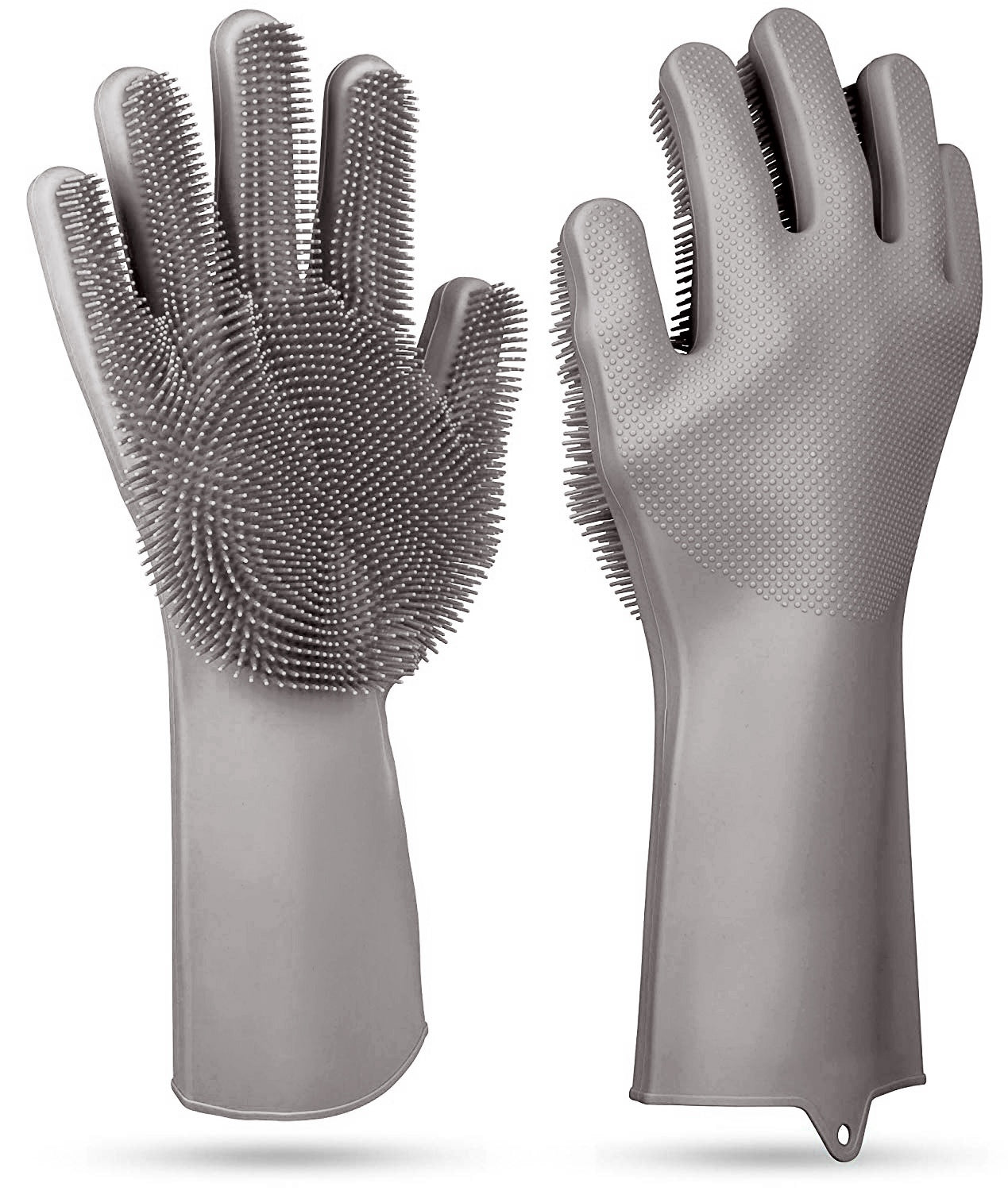 Silicone Dishwashing Gloves with Cleaning Sponge - Multi-Purpose
