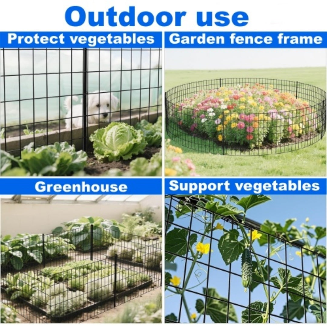 48 Inch Black Vinyl-Coated Metal Mesh Fence Panel for Poultry & Pet Cages