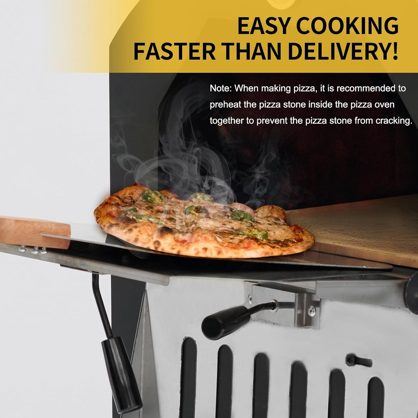 Outdoor Pizza Oven, Wood Fired Oven With Wheels For Outside, Portable