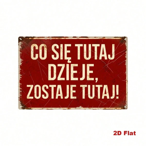 Metal Tin Wall Decoration - 20 cm x 20 cm