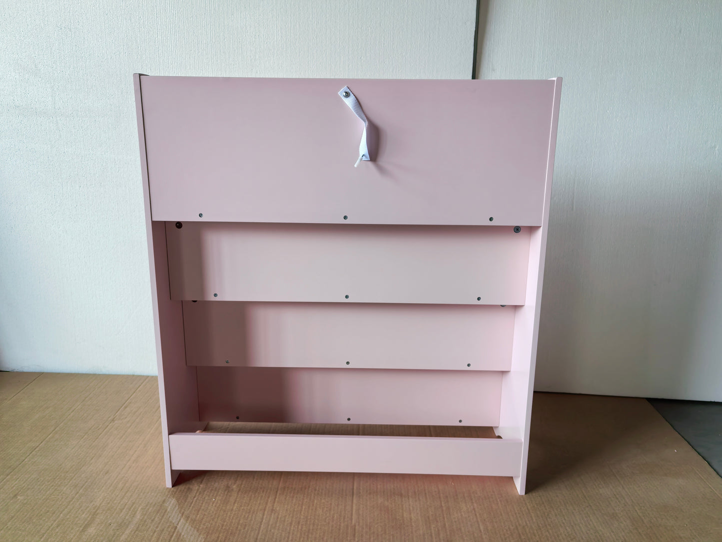 4-Tier Kids Bookshelf - Pink MDF Book Display Shelf