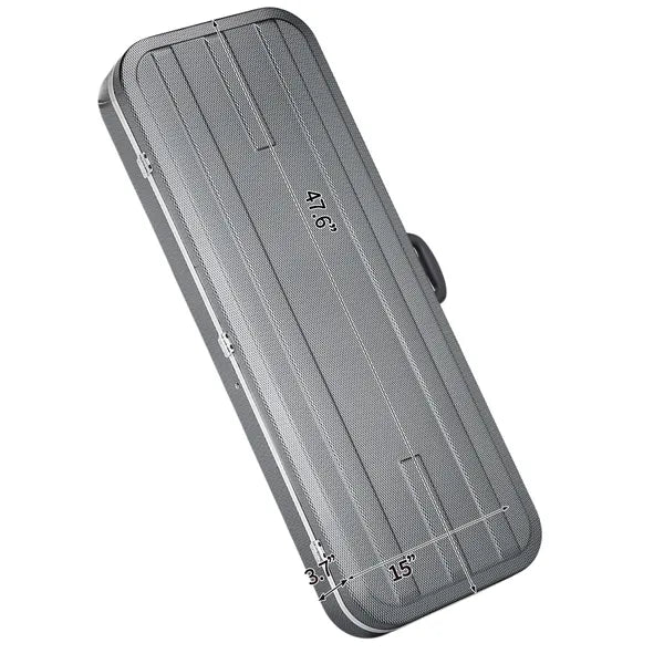 Electric Bass Guitar Hard Case - ABS Molded, Grayish Blue