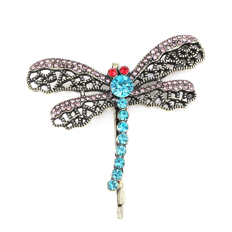 Retro Butterfly Hairpin - Blue