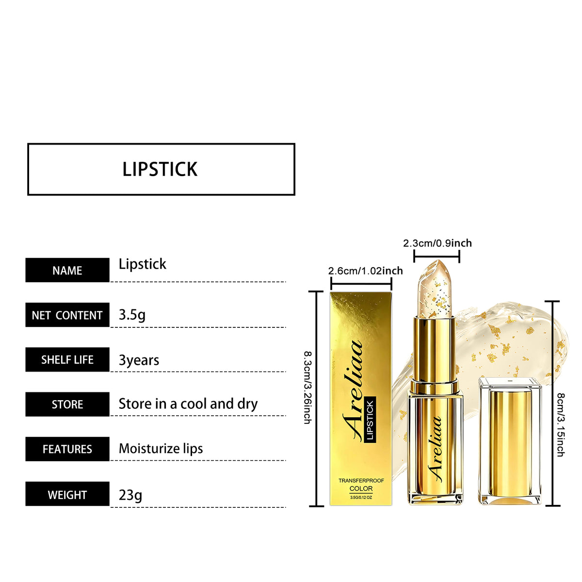 Color Changing Nourishing Lip Balm, 3.5g Per Pack
