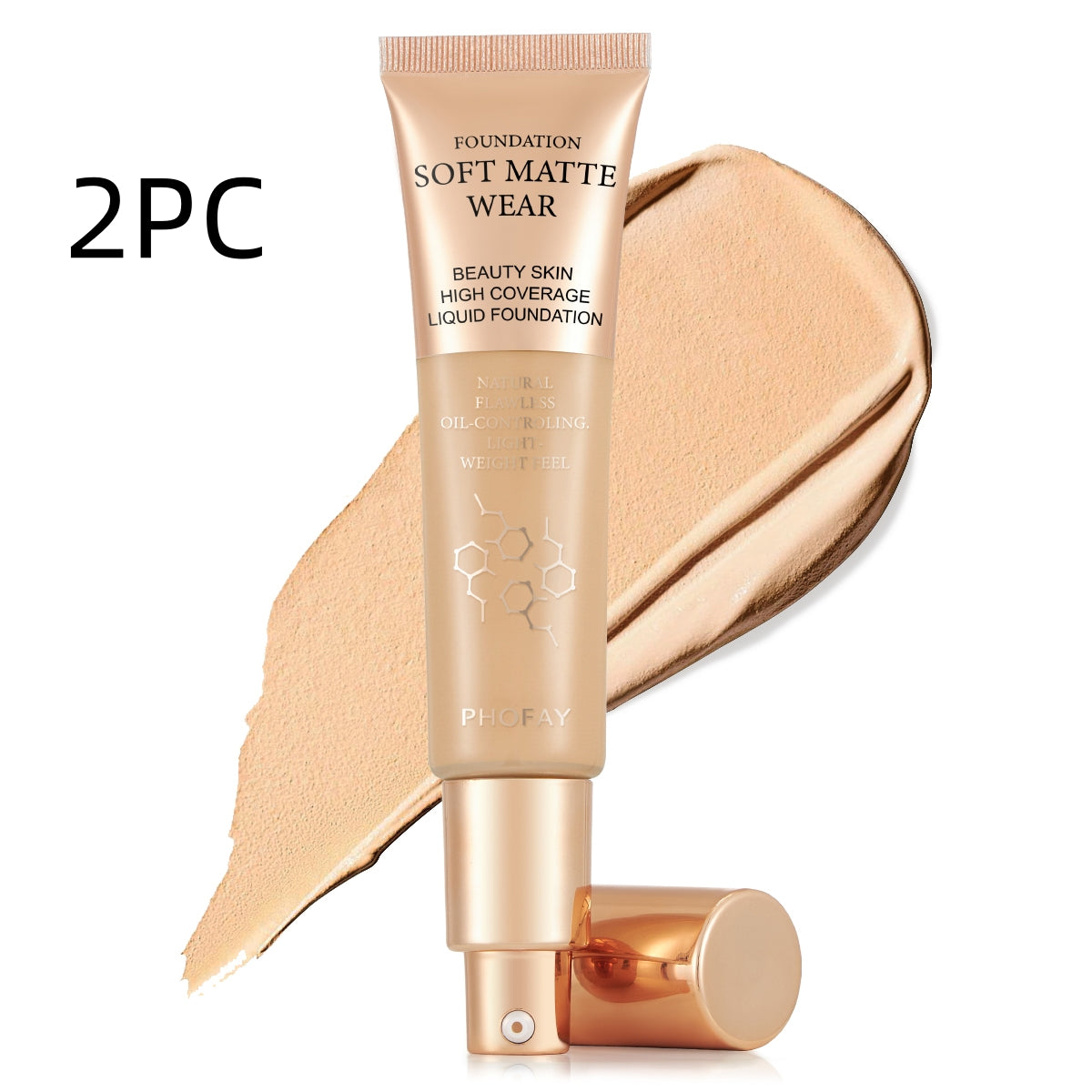 Full Coverage Liquid Foundation - Lightweight Oil-Controlling Makeup