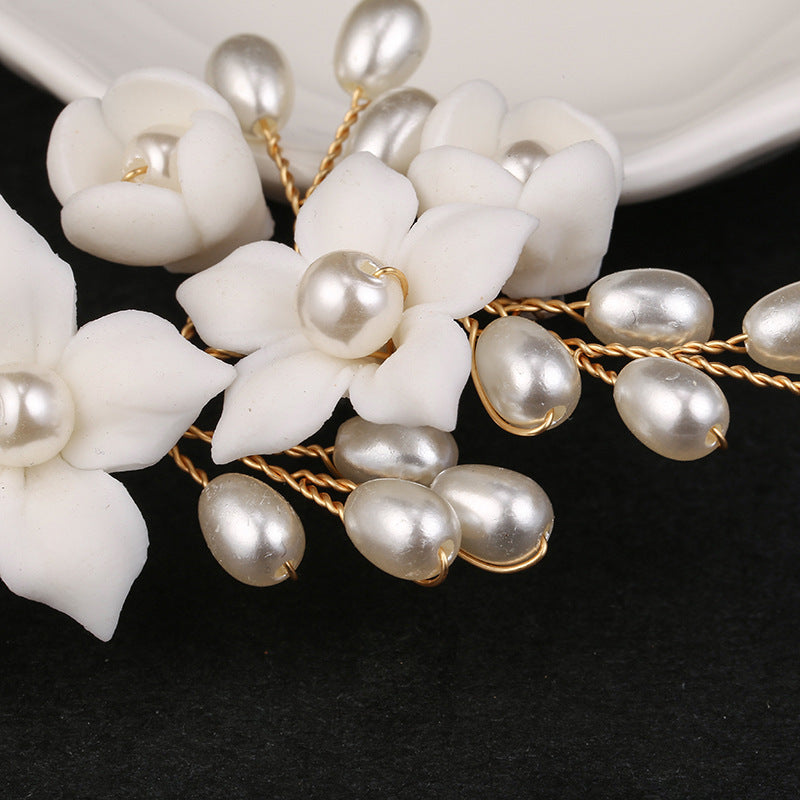 Pearl Flower Wedding Hairpin Headwear Accessory
