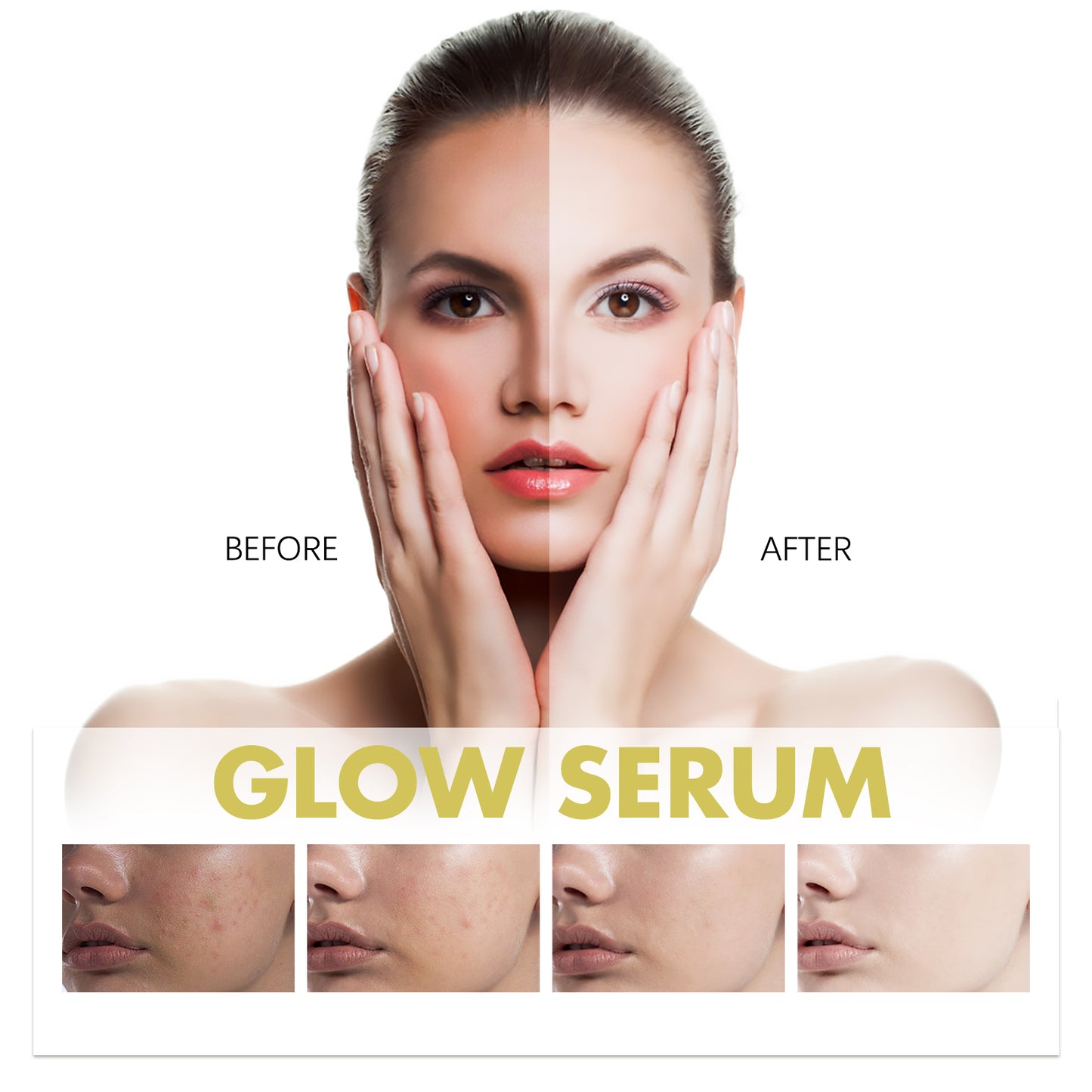 Glow Face Serum with Hyaluronic Acid - 30ml Hydrating & Brightening Essence