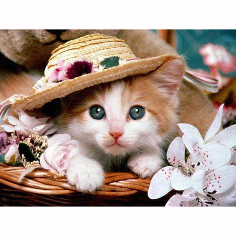 DIY Diamond Painting Kit for Cross Stitch Hat Art - Multiple Sizes & Styles