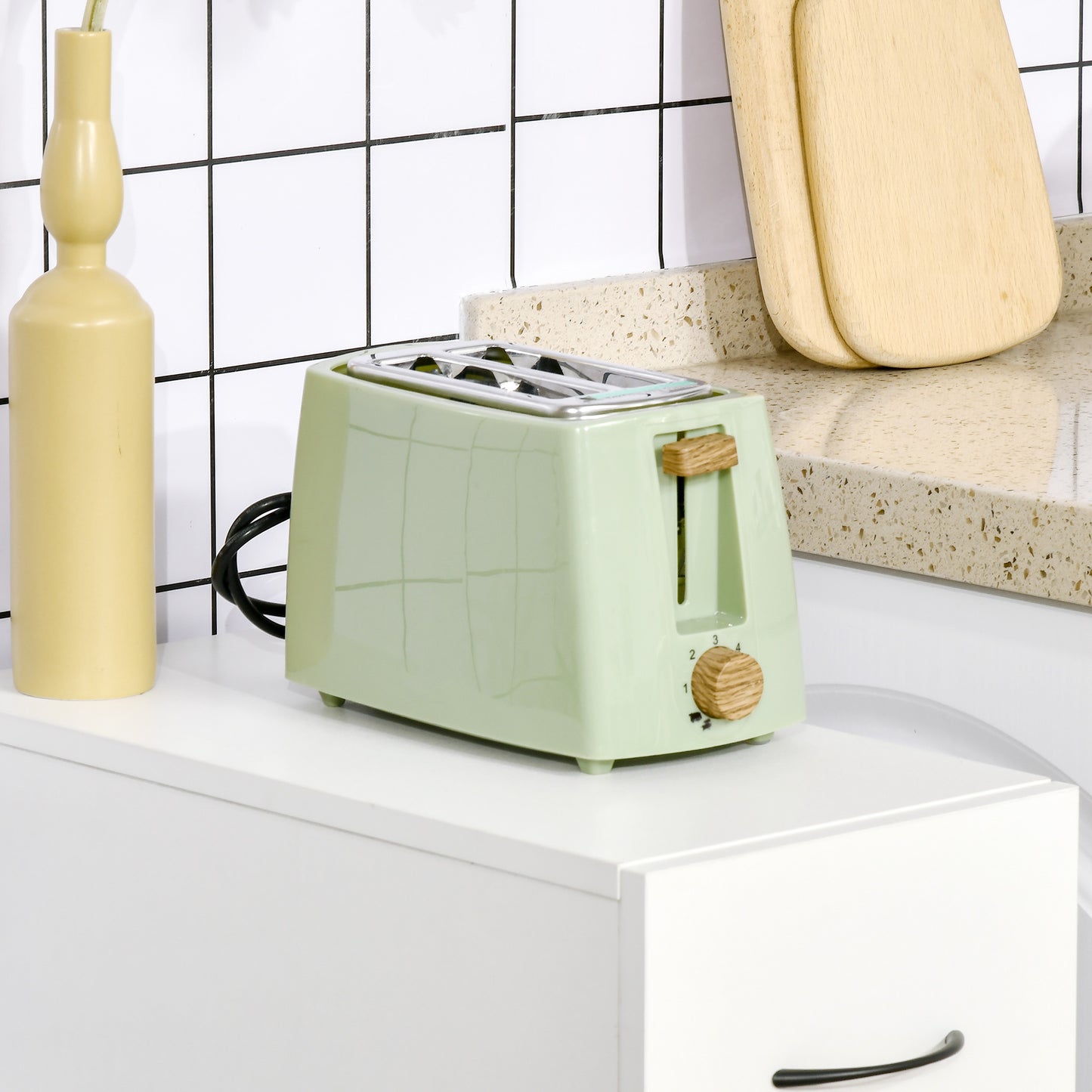 3-Tier Slim Rolling Storage Cart for Kitchen & Bathroom - White