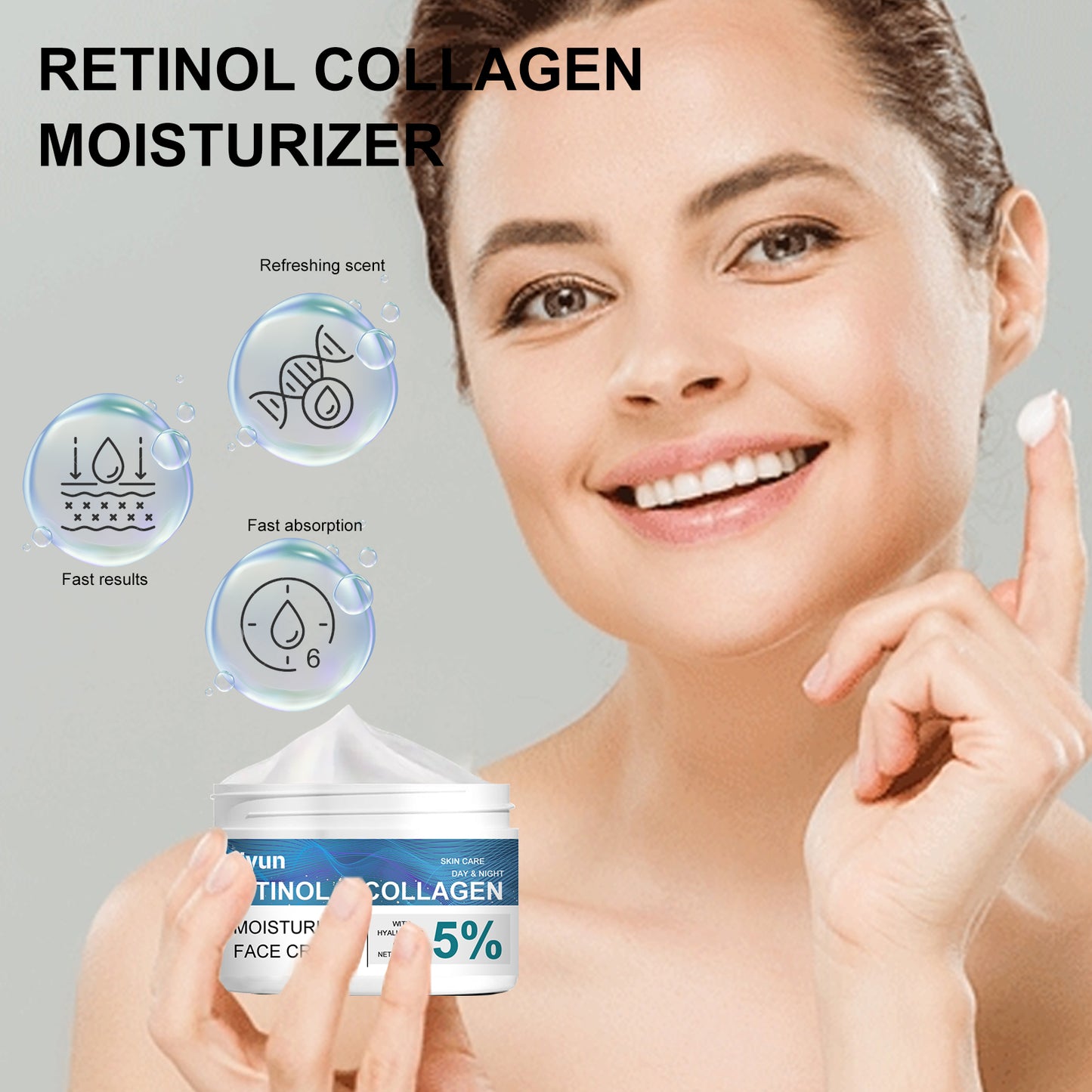 Retinol Collagen Face Moisturizer - Anti-Aging Hydrating Cream