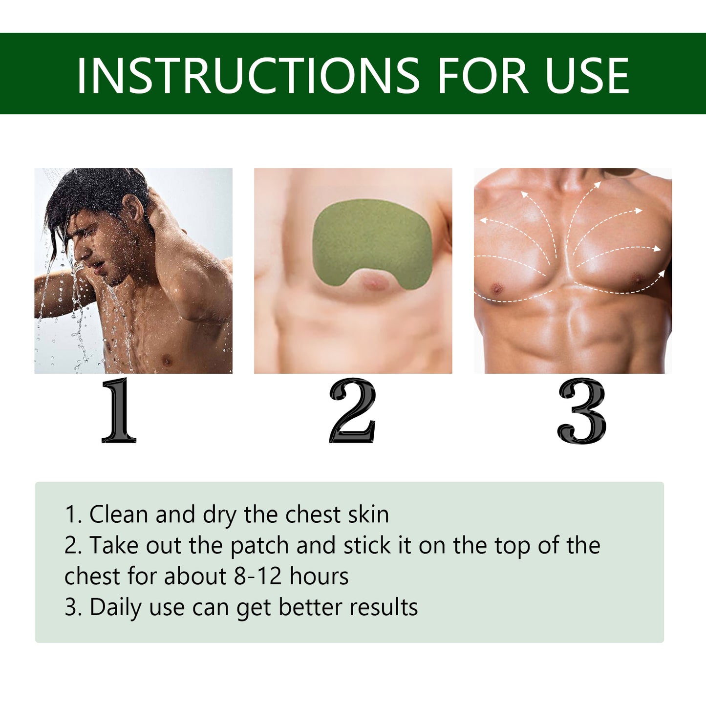 Men's Chest Firming Patches - Anti-Sagging Skin Tightening Treatment