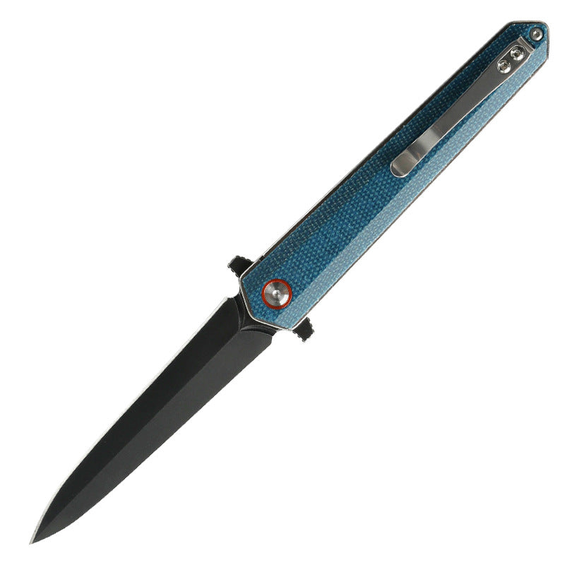 Multifunctional Folding Knife for Camping and Survival - D2 Steel, Portable