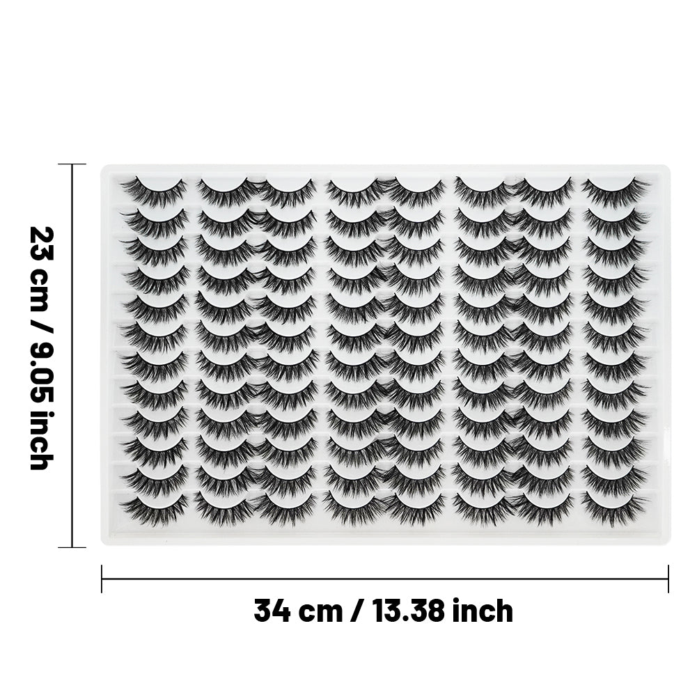 3D False Eyelashes - Multi-layered Realistic Soft Black Lashes