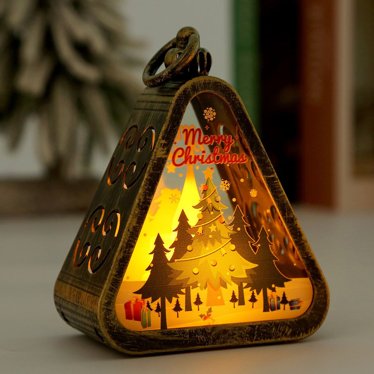 Retro Electric Candle Lamp Christmas Decorations Luminous Ornaments