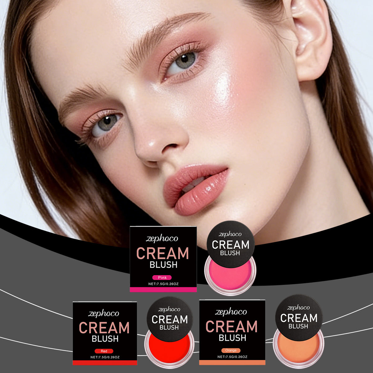 Soft Blush Makeup Set - Naturally Pigmented, Seamlessly Blends, 7.5g