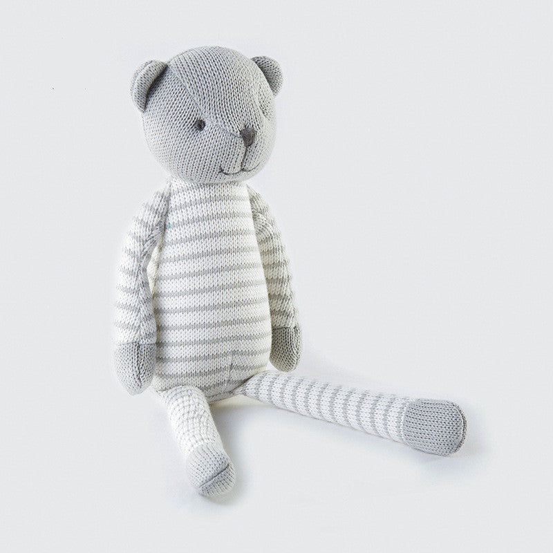 Grey Bear Plush Doll - Woolen Cloth Baby Toy, 35cm Soft Animal