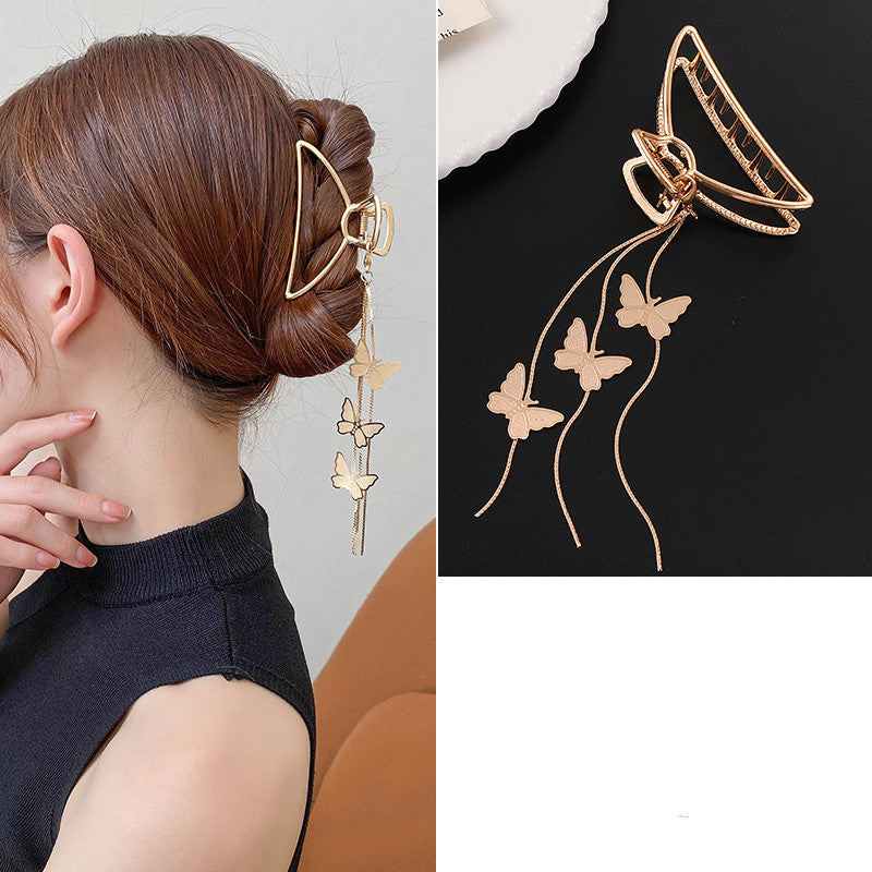 Hair Catch Clip - Metal Bow & Butterfly Designs