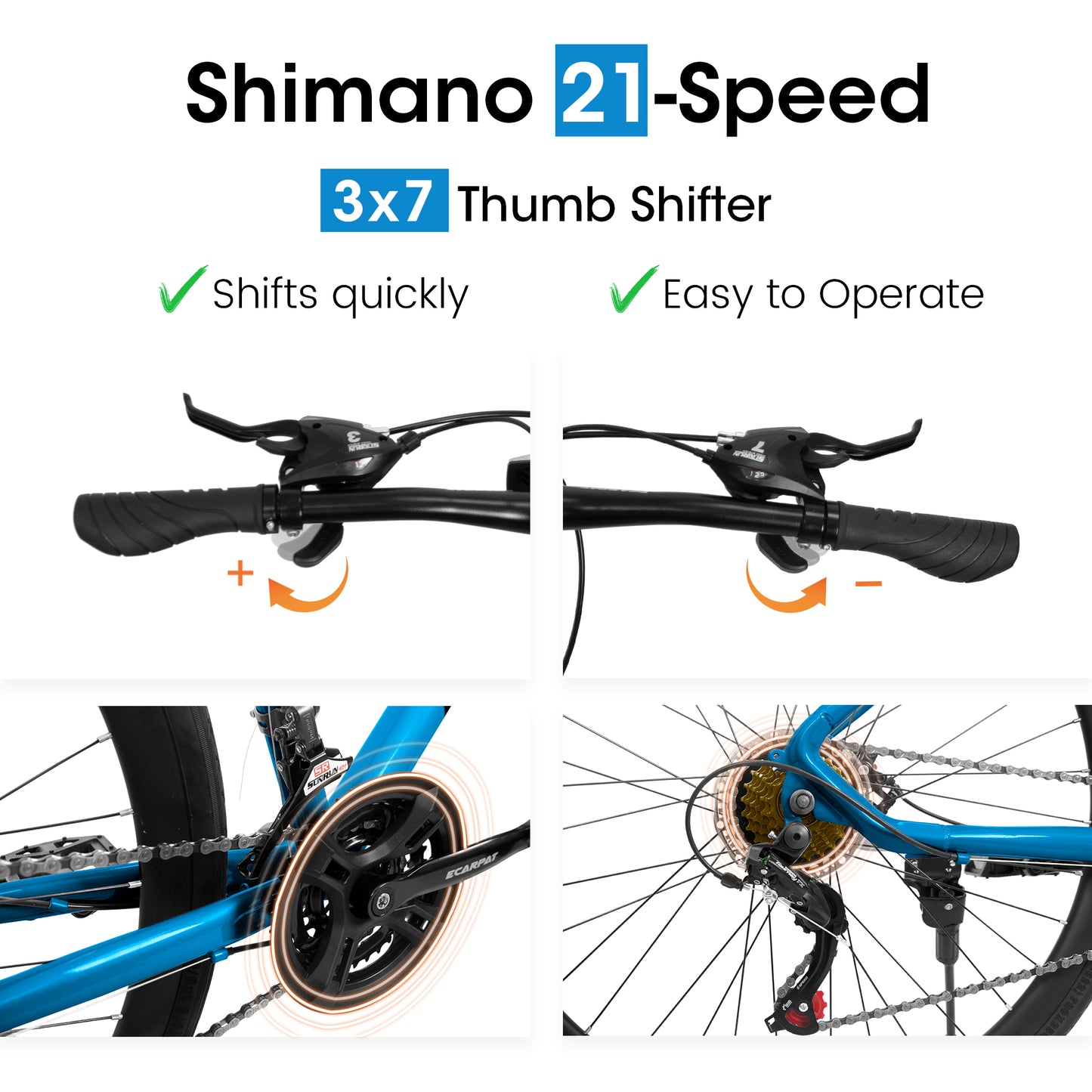 700C Road Bike with Aluminum Alloy Wheels & 21-Speed Gear System