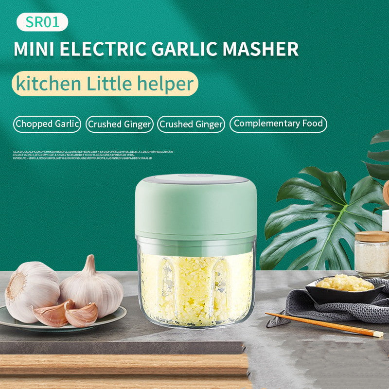 Electric Garlic Crusher and Mincer - Compact & Easy to Use Kitchen Tool