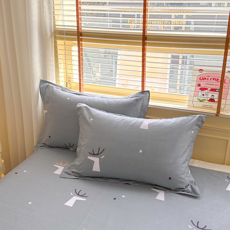Cotton Twill Pillowcases Set - 100% Cotton, Modern Home Decor