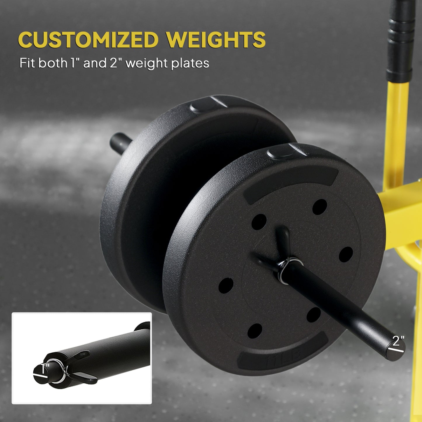 Adjustable Steel Seated Calf Raise Machine - Yellow