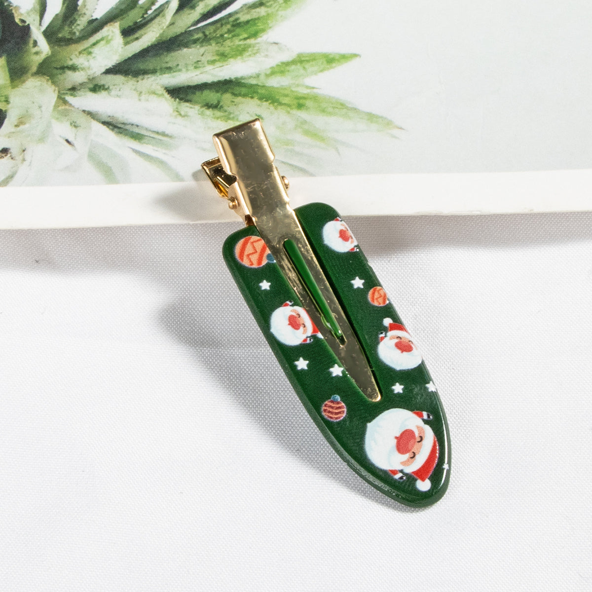 Christmas Holiday Hair Clips - Festive Acrylic Designs