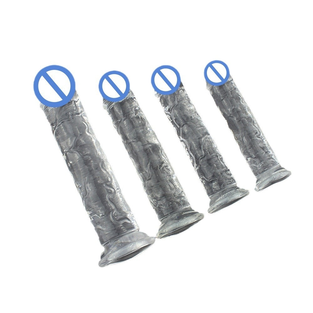 Egg-Free Crystal Clear Silicone Dildo Toy for Adult Wellness