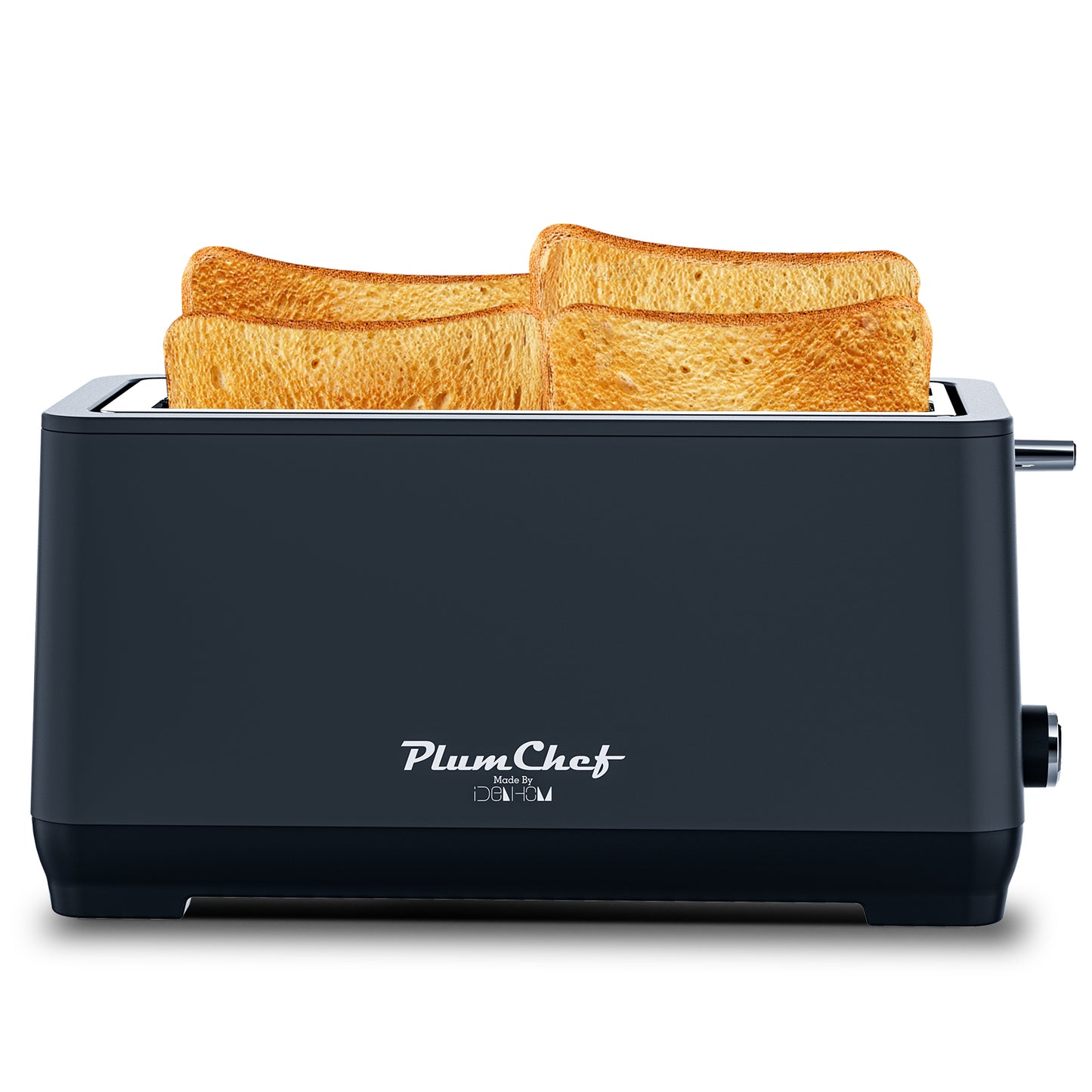 4-Slice Toaster with Extra Wide Slots - Matte Black, 6 Settings