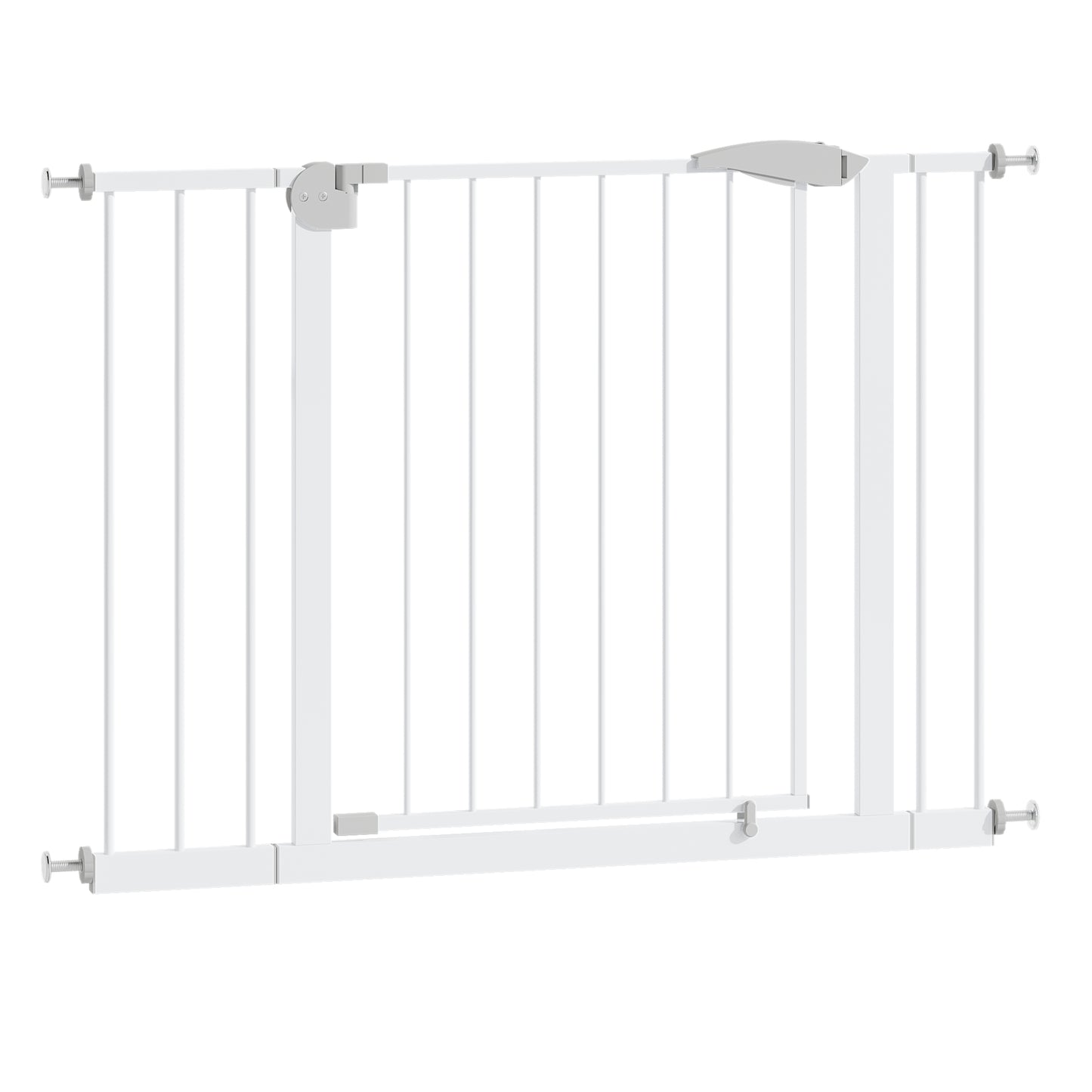 2-Pack Pressure-Mounted Baby Gate for Stairs & Doorways - White