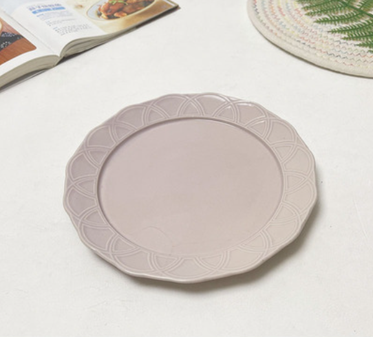 8-Inch Ceramic Plate Set for Kitchen Storage - Multiple Styles