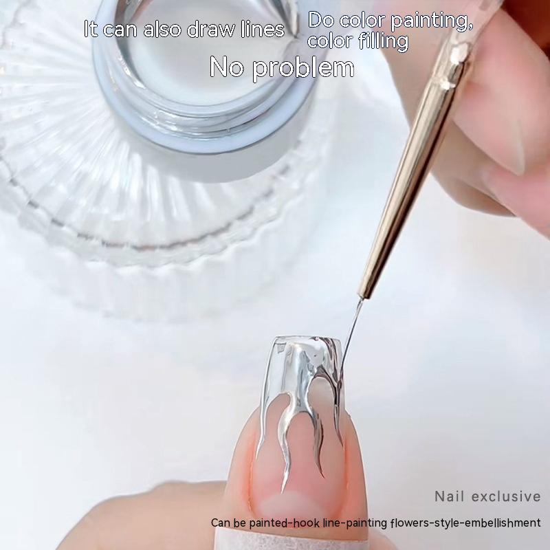 Manicure Metallic Nail Glue Gold Silver French Art Adhesive 8G