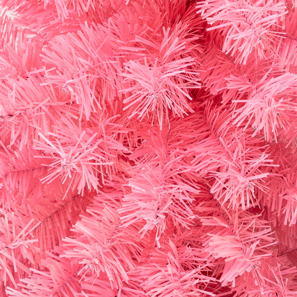 6ft Pink PVC Christmas Tree - Lush Holiday Decoration