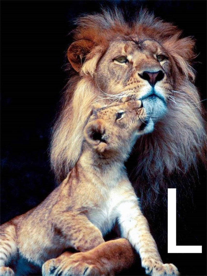 5D Diamond Embroidery Lion Cross Stitch Kit for Home Decor - Multiple Sizes & Styles