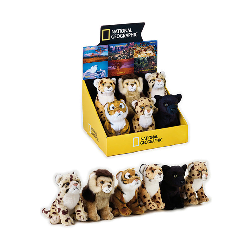 Real Life Animal Plush Toy Collection - Tiger, Lion, Cheetah & Leopard