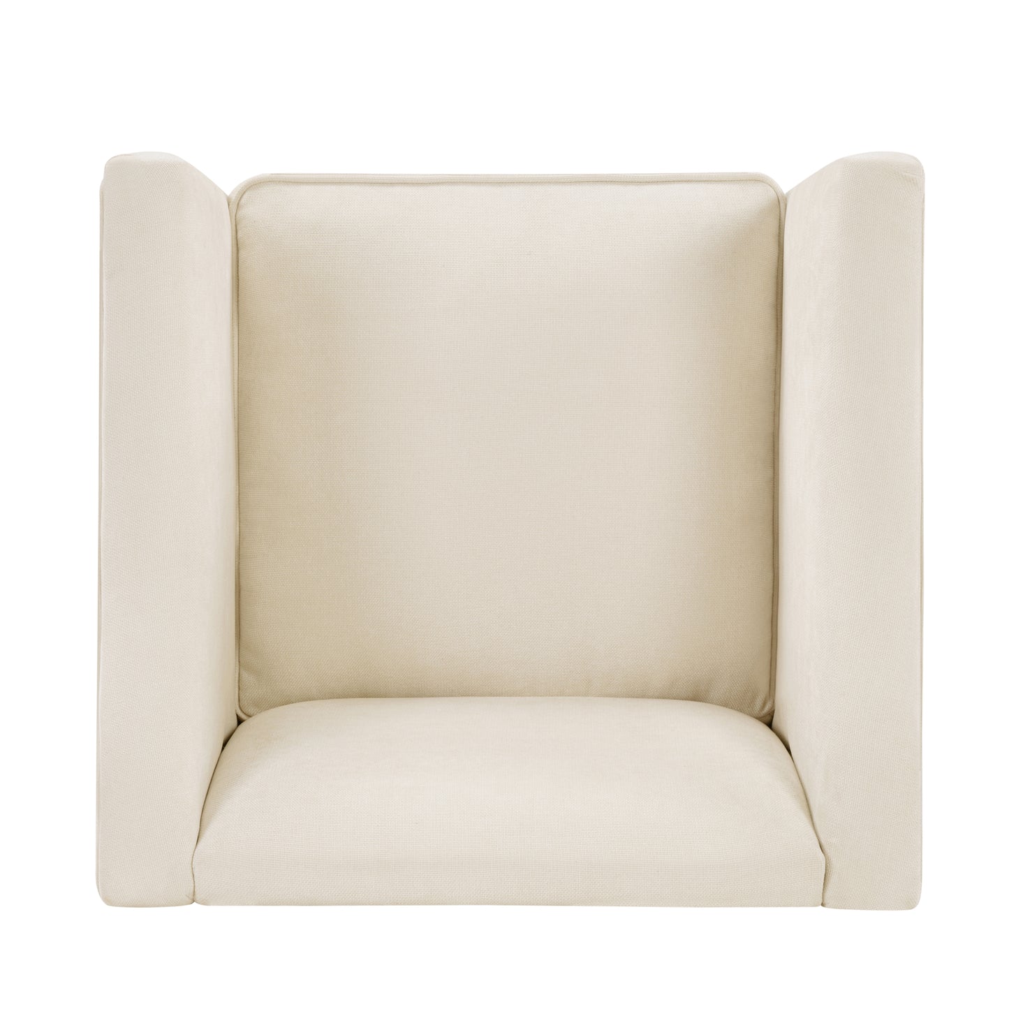 Beige Upholstered Barrel Accent Chair for Living Room & Bedroom