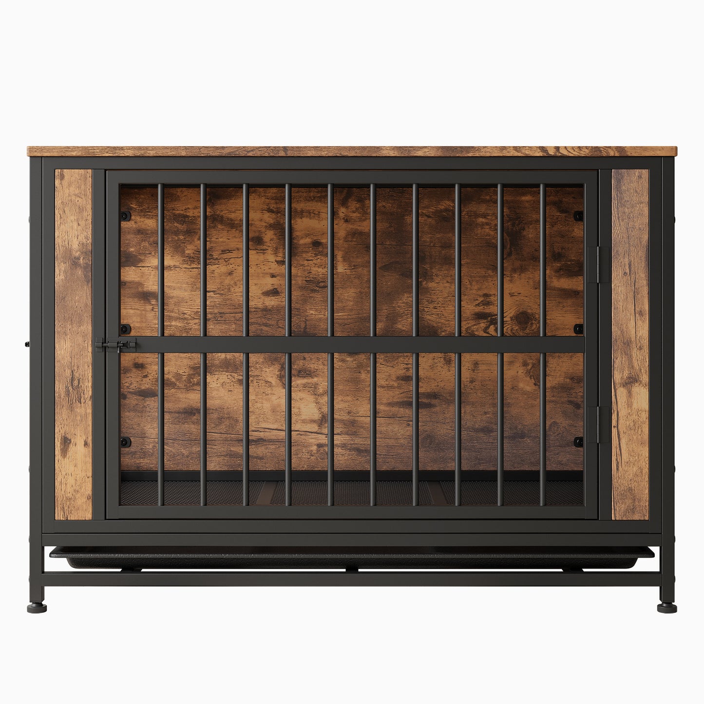 Wooden Dog Crate Table with Sliding Doors - Large Dog Kennel
