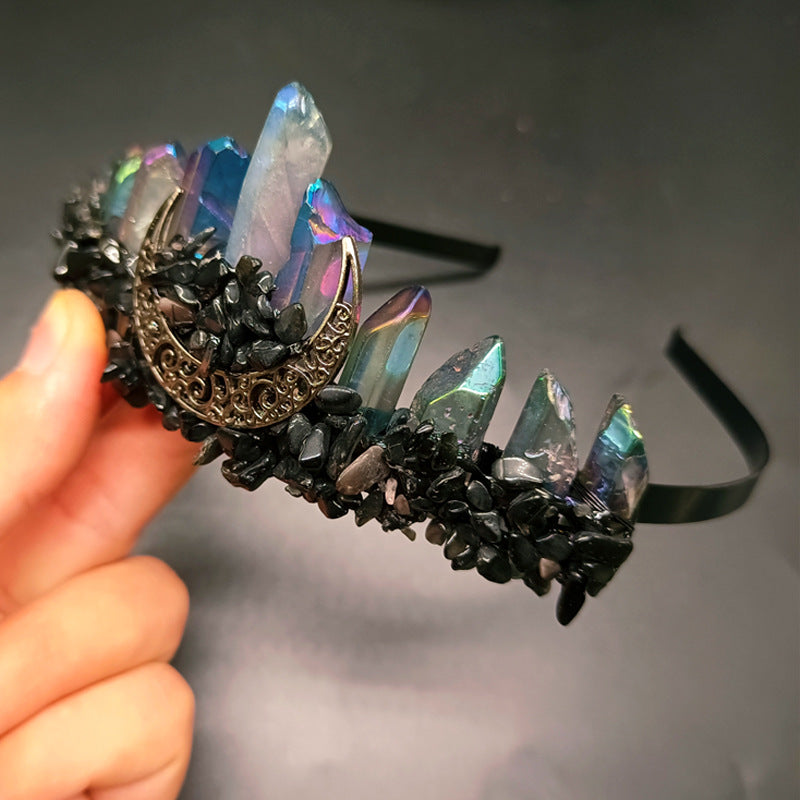 Crystal Hair Hoop - Handmade Electroplated Headband