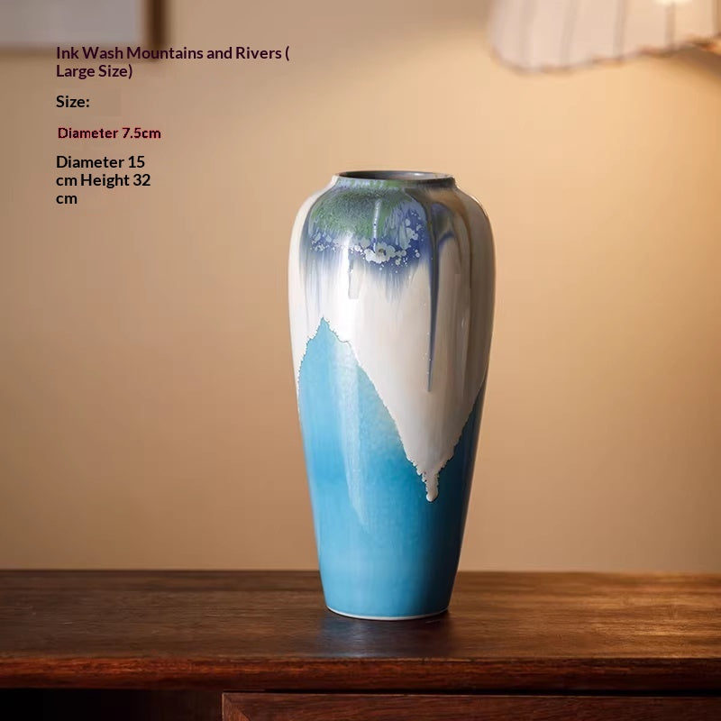 Chinese Style Ceramic Vase - Multiple Sizes & Set Options for Home Decor