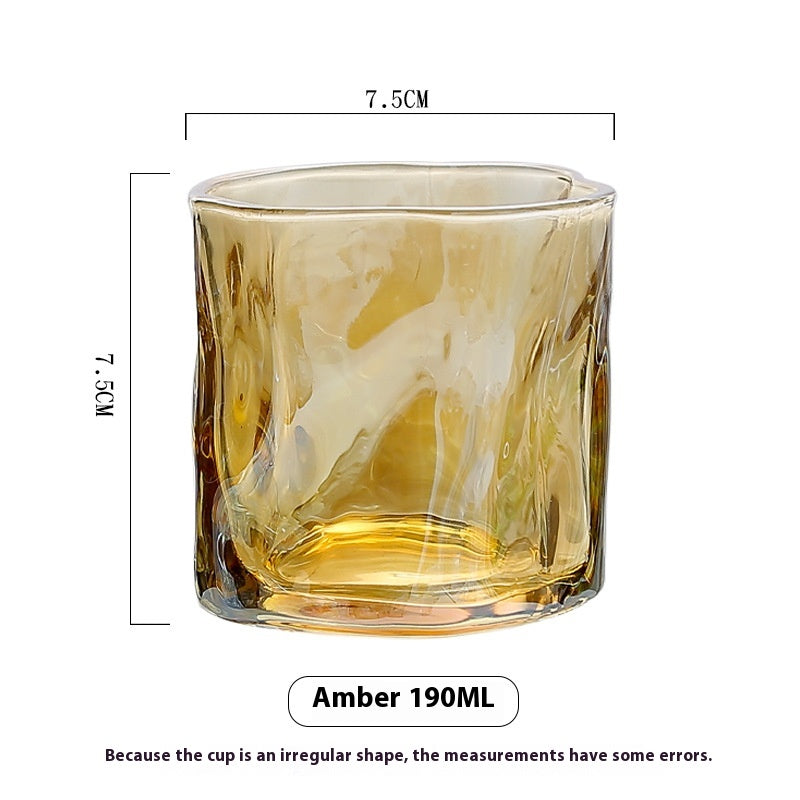 Transparent Twisted Glass Cup Minimalist Drinkware for Home & Kitchen
