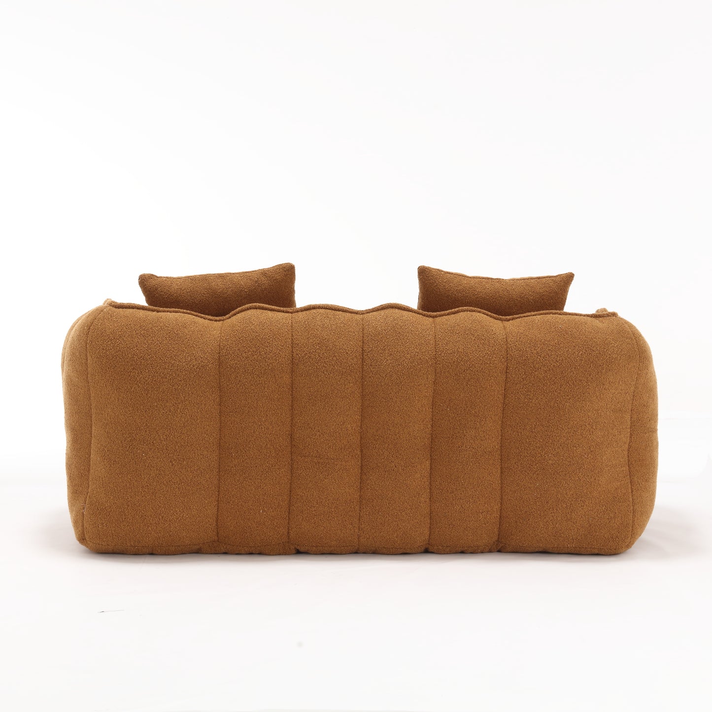 Yellow Beanbag Chair for Two - Soft Chenille Foam Recliner