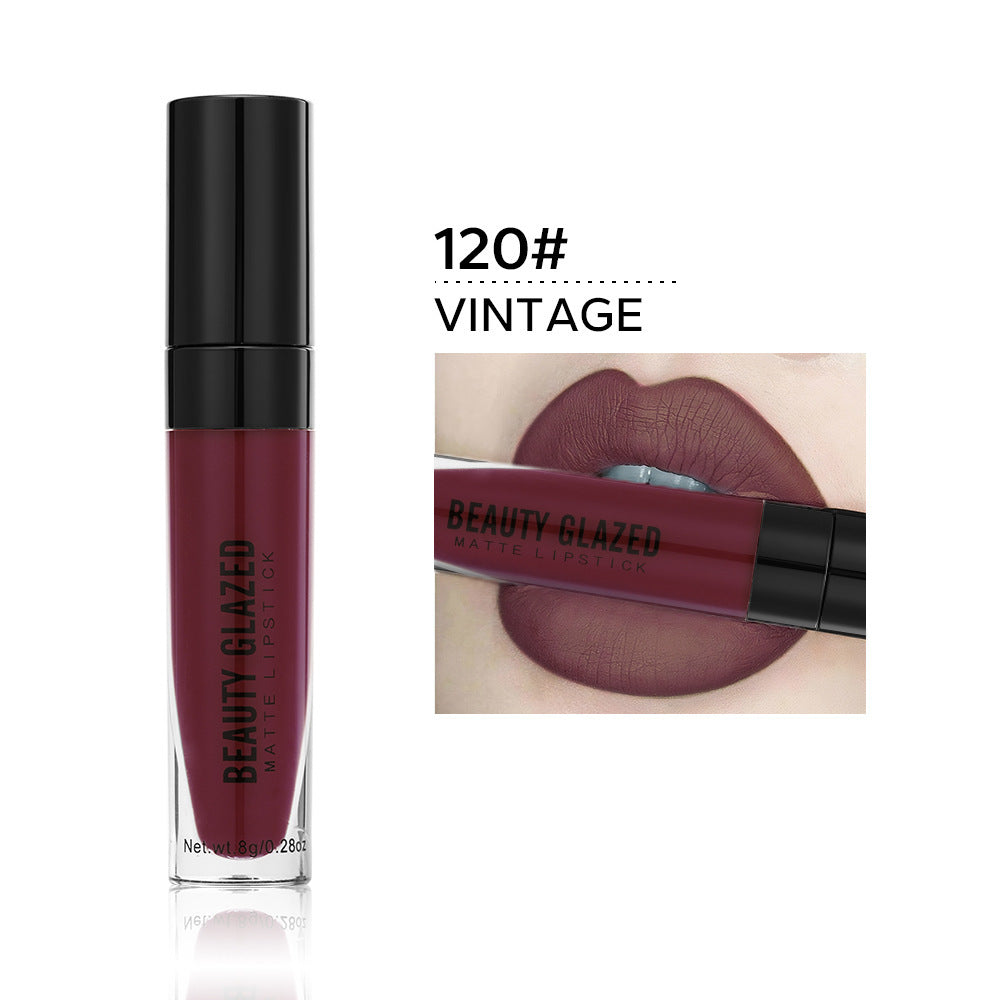 Large Capacity Waterproof Non-Stick Lipstick - 8ml Velvet Matte Lip Gloss for Dry Skin