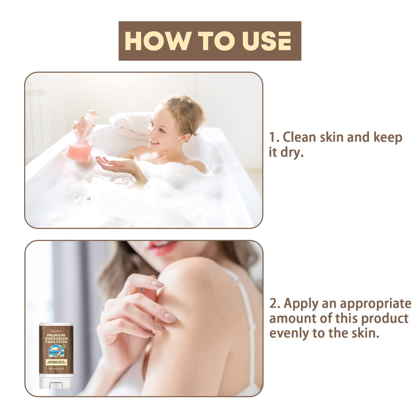 Hydrating Sun Protection Stick with Collagen - Multiple Sizes