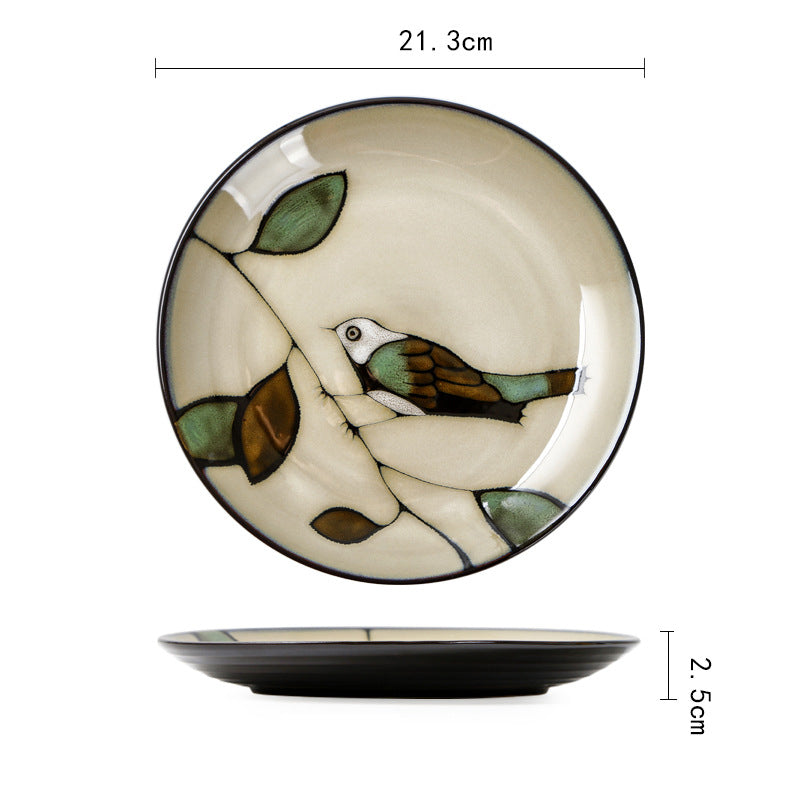 Japanese Ceramic Dinnerware Bowls & Plates Set - Variety Sizes