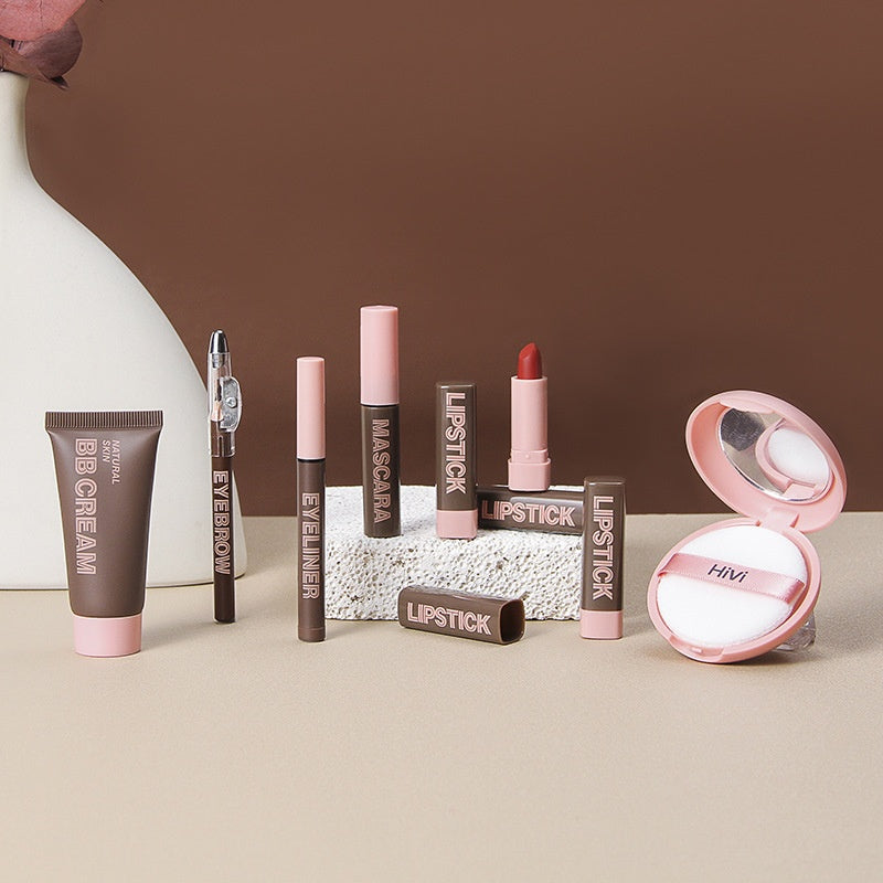 Lipstick Powder Makeup Gift Set for Ladies - Pink, 33.8g, Chic Style